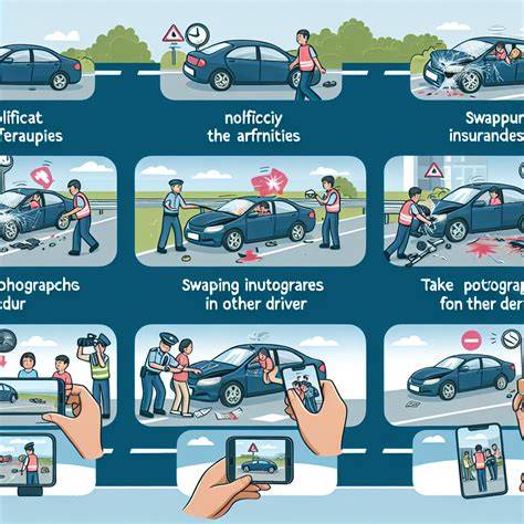 Infographic: controlelijst na een aanrijding en te nemen stappen naar afhandeling