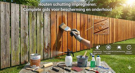 Infographic over stappenplan onderhoud houten schutting