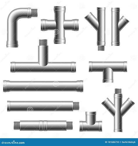 Illustratie van verschillende soorten hulpstukken voor PVC-afvoerleidingen