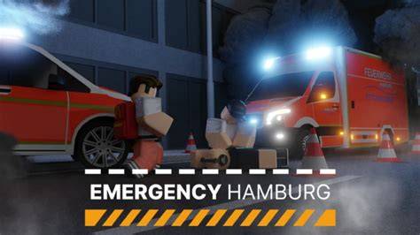 Illustratie van Emergency Hamburg kaart en keuzemenu van beroepen