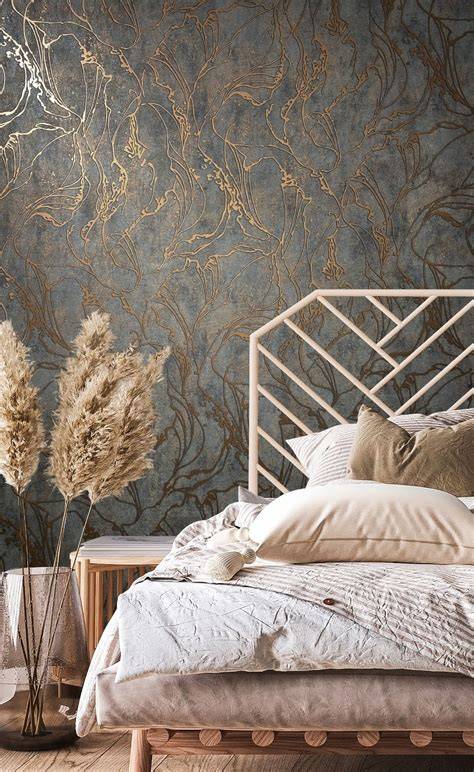 Metallic behang en prints voorbeeld