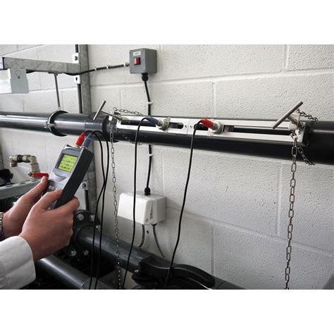 Clamp-on ultrasone flowmeter op buis
