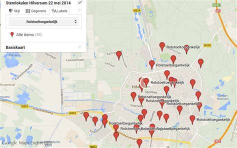 Kaart met locaties van schuttingbouwers in Drunen