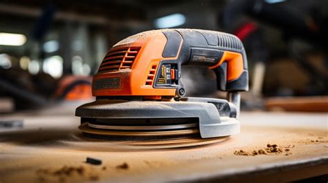 Illustratie van verschillende onderdelen van een schuurmachine, zoals schuurschijven, stofzakken en koolborstels.