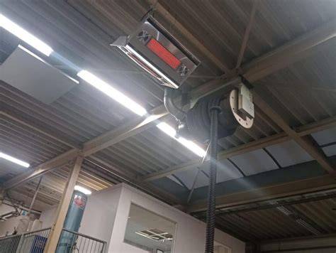 Bedrijfshal met infraroodverwarming en warmteterugwinning