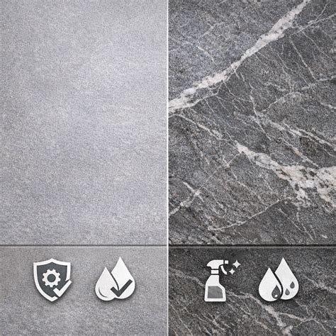 Infographic plan: Verschillen keramische vs cement Portugese tegels, onderhoudsbehoefte en prijs