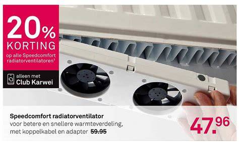 SpeedComfort radiatorventilatoren onder radiator voor betere luchtcirculatie