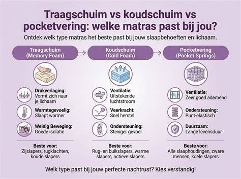 Infographic: vergelijking koudschuim vs traagschuim