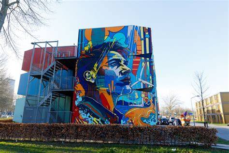 Terras en Street Art Wandelroute Almere