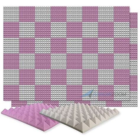 Foto’s van noppen-, piramide- en melamineschuimpanelen
