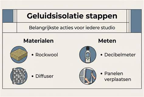Infographic: Overzicht van geluidsisolatie opties en toebehoren