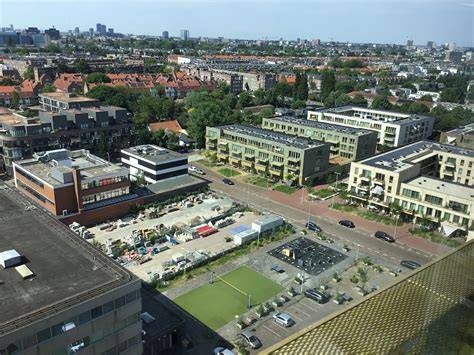 Plattegrond van de nieuwe woonblokken bij Struijckenkade