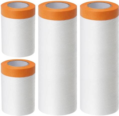 Diverse rollen afdekfolie in verschillende breedtes, klaar voor gebruik.