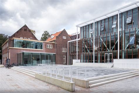 Plattegrond van het vernieuwde Stedelijk Gymnasium Johan van Oldenbarnevelt