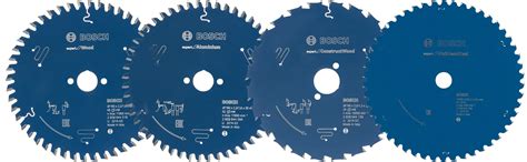 Illustratie van verschillende zaagbladen geschikt voor composiet, inclusief diamantbladen en bladen voor Trespa/aluminium.