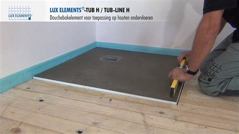 voorbeeld montage ondergrond douchebak