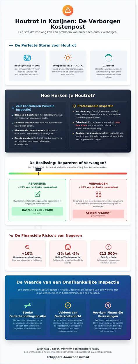 Infographic over houtrot en kozijnrenovatie