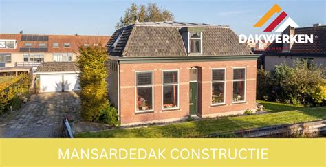 Schema dat de constructie van een mansardedak toont