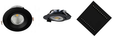 Afbeelding van verschillende draaibare LED spots en hun toepassingen