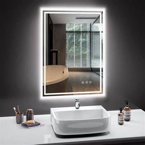 Infographic: LED-verlichting in badkamerspiegels (50x70) - kenmerken en opties