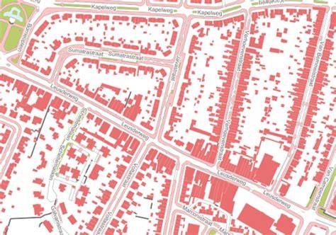 kaart van Leusderweg met geplant project en kruispunten