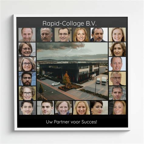 Voorbeeld van een fotocollage op hout