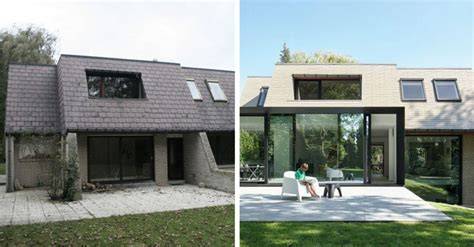 Foto: voor en na renovatie van een woning