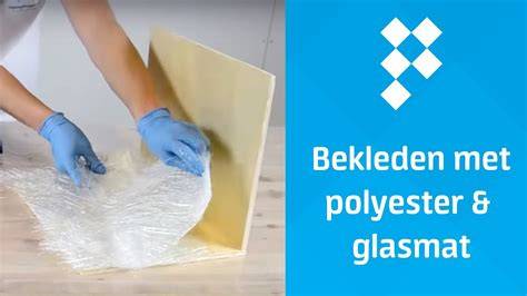 Illustratie van laminatieopbouw met glasmat en hars