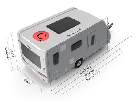 Diagram: trekgewicht en caravan afmetingen