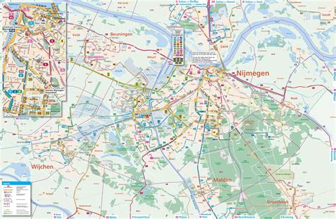 Kaart met showrooms en leveringsroutes naar Nijmegen