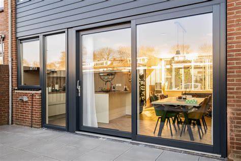 Voorbeeldschematische lay-out van een beveiligingskit voor huis en schuifpui