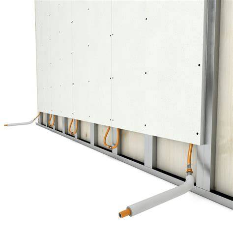 Diagram: Droogbouw systeem met EPS platen en buizen