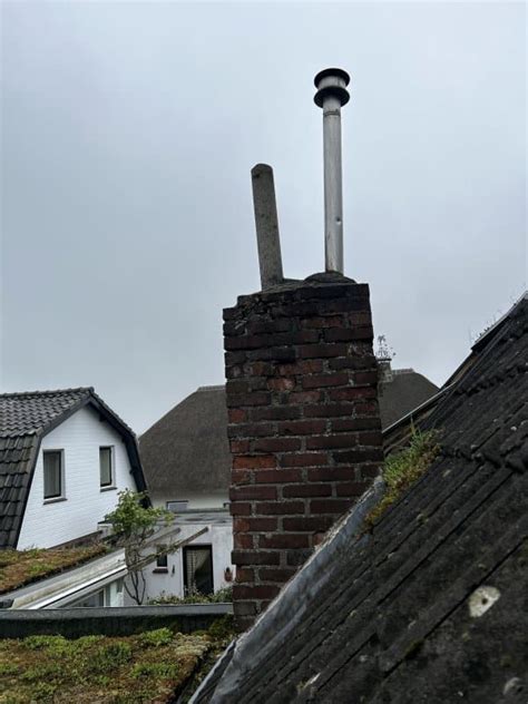 Asbest aanwezig in rookkanaal en schoorsteen infographic