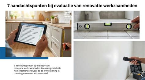 Renovatie opties en volgorde van werkzaamheden