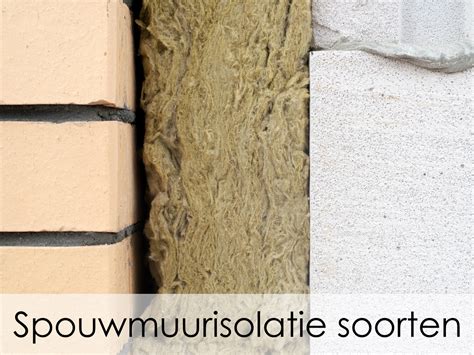 Infographic met de verschillende soorten spouwmuurisolatie en hun eigenschappen