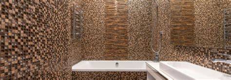 Foto van mozaïektegels in een douche