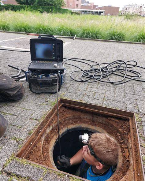 Diagram: camera-inspectie en mechanische veer bij verstoppingen