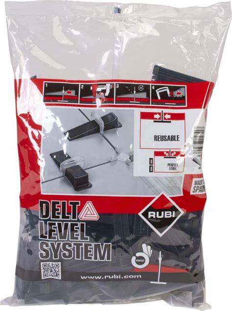 Diagram: leveling systeem en DELTA clips met breekpunt
