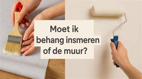 Illustratie: lijm op muur vs op behang