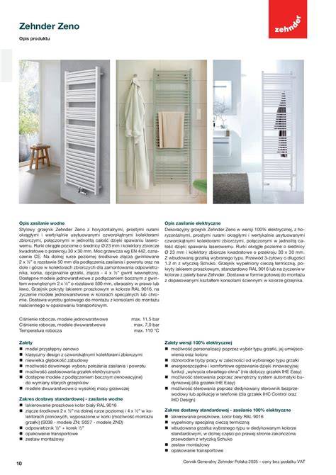 Zehnder gamma: Charleston, Zeno, Stana Neo en meer