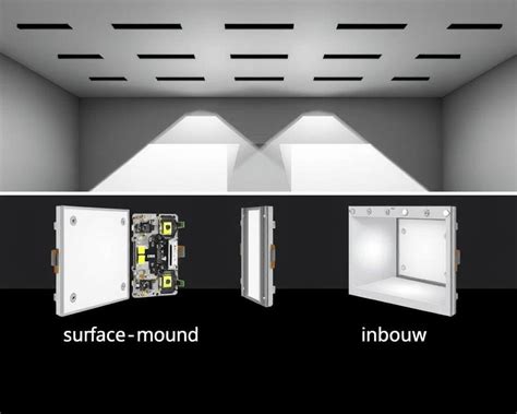 Infographic: Typen plafondspots (inbouw vs opbouw) en hun kenmerken