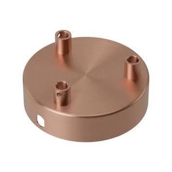 Afbeelding: Calex Metalen Plafondplaat 100mm 3-Gaten Koperen