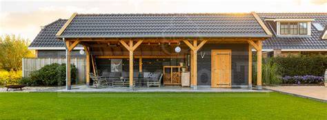 Diagram: Voorraad en bezorgopties voor Douglas bouwpakket veranda