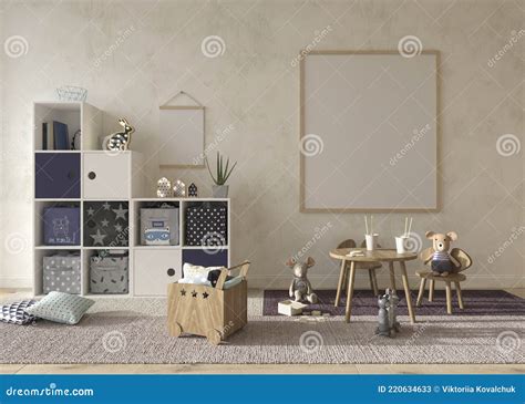 Illustratie van een kinderkamer in Scandinavische stijl met het Hide & Seek behang.