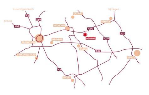Kaart: regiobereik en bereikbaarheid van wespenbestrijders in Deurne
