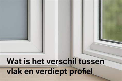 Overzicht: profielen met vlakke en verdiepte inbouwdieptes
