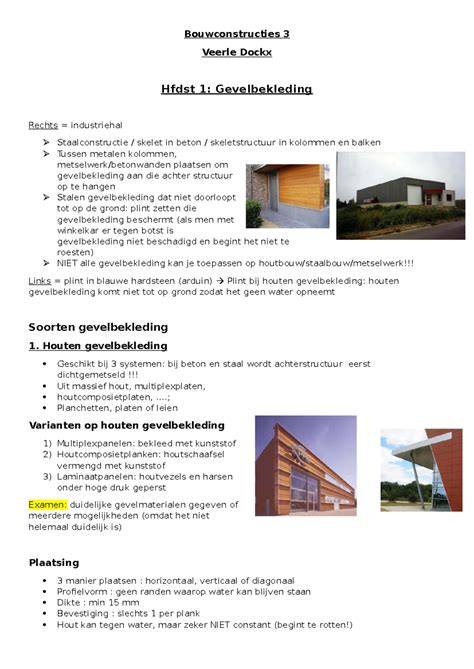 Samenvatting: factoren bij keuze gevelbekleding